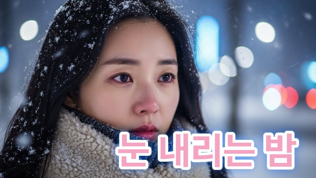 눈 내리는 밤 | 그리움과 이별의 슬픈 여성 트로트 발라드 | 겨울 트로트