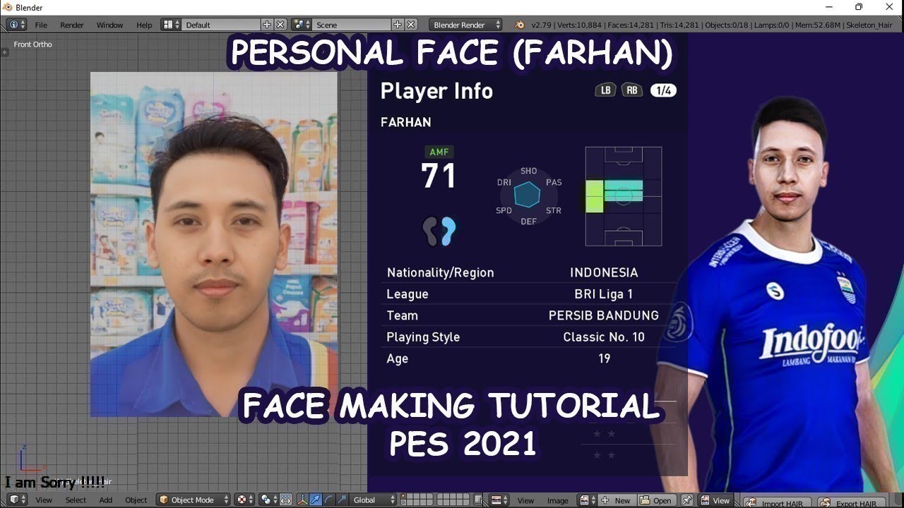 Proses Pembuatan PERSONAL FACE untuk PES 2021