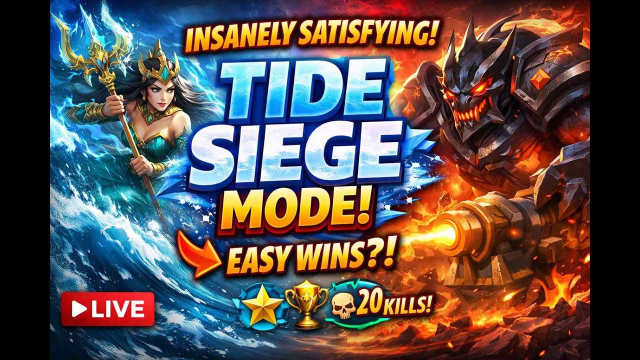 MLBB LIVE 🔥 Tide Siege Mode is SO Satisfying! Easy Wins?!