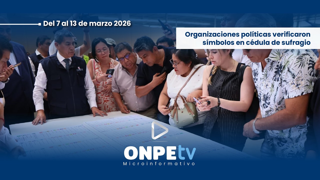 Microinformativo ONPE TV 13 de marzo de 2026