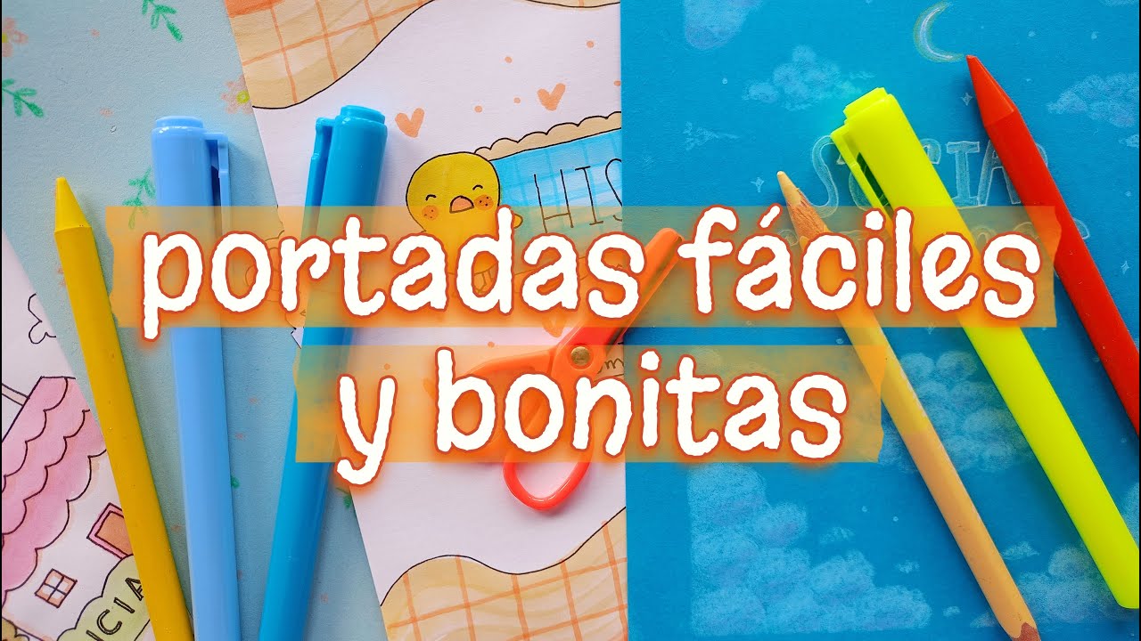 CÓMO HACER PORTADAS BONITAS para CUADERNOS 🌷CARÁTULAS CREATIVAS PARA LIBRETAS Y APUNTES