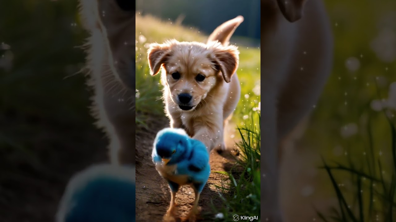 The blue chick's friends are very friendly. #cute #animation #baby #aiart #funny #comedy