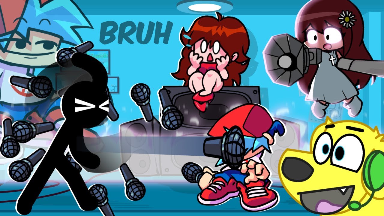 Пятничная ночь Funkin vs STICKMAN Анимация ВЕСЕЛЫЕ ... FNF Mods # 72