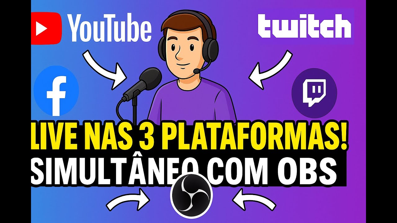 Como Fazer Live no YouTube, Facebook e Twitch ao Mesmo Tempo com OBS (Passo a Passo)