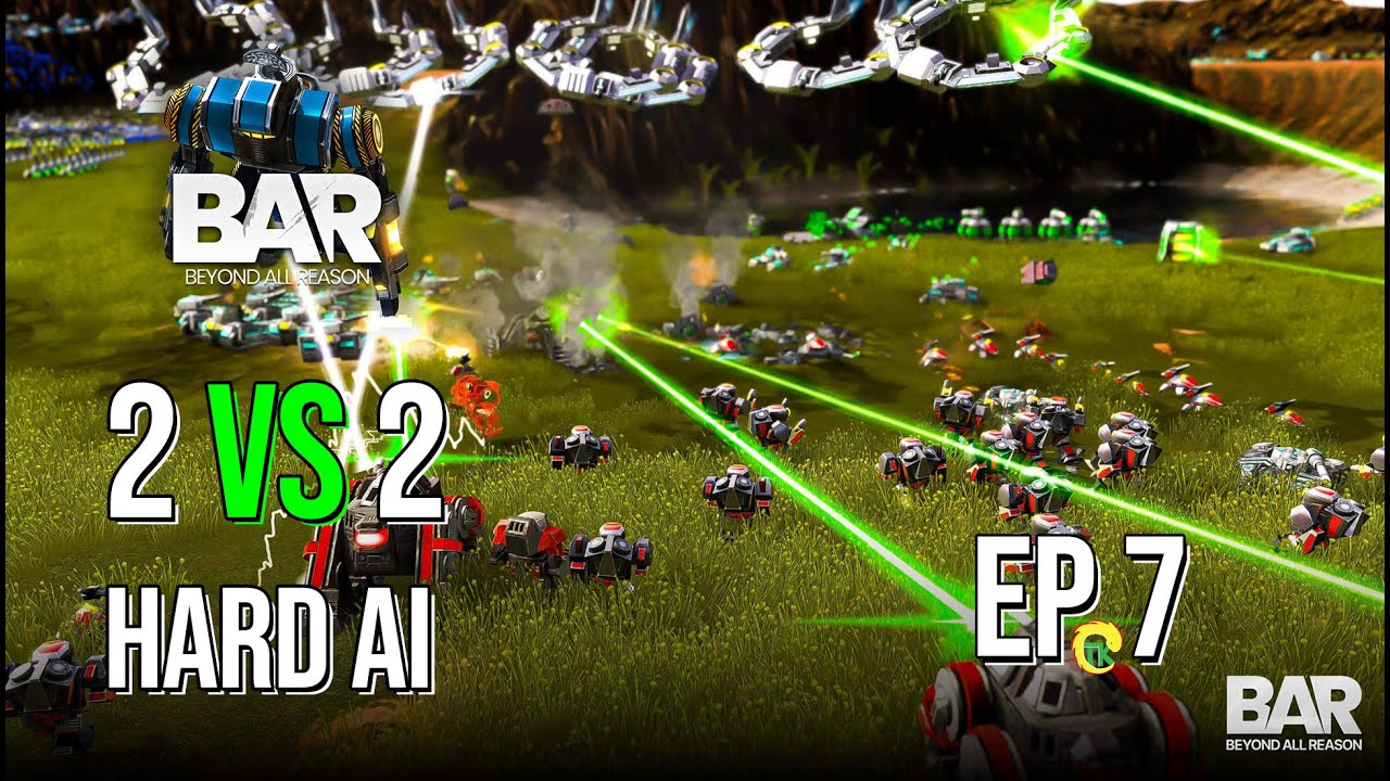 Beyond All Reason | Leveling Up – Against 2 Hard AIs | EP 7 | RTS Games