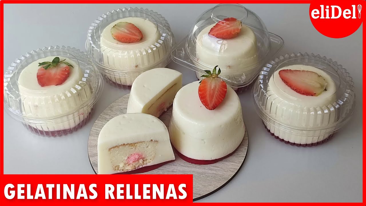 POSTRE fácil para VENDER🤑POSTRE rápido, práctico Y DELICIOSO🍓cómo hacer GELATINAS RELLENAS rentables