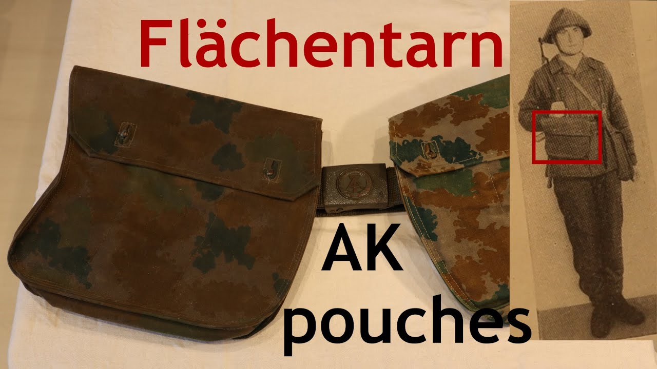 DDR NVA 1960's Flächentarn AK mag pouches