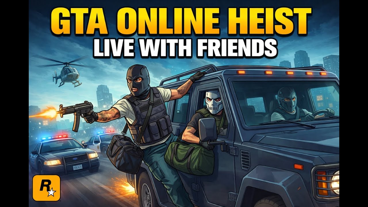 GTA Online Heist Mission LIVE With Friends | High-Risk Big Money Heist