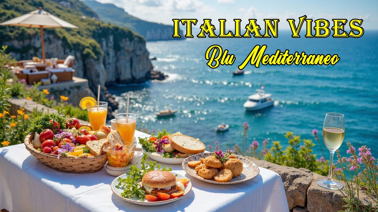 🎶 Italian Vibes & Mediterranean Music 🎶 1+ Hour Relaxing Italy Coast & Lake Como Ambience 4k