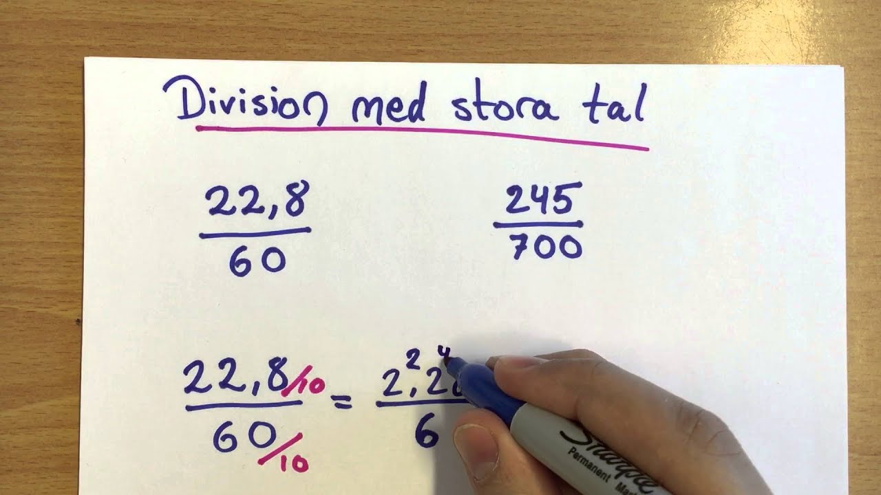 Division med stora tal