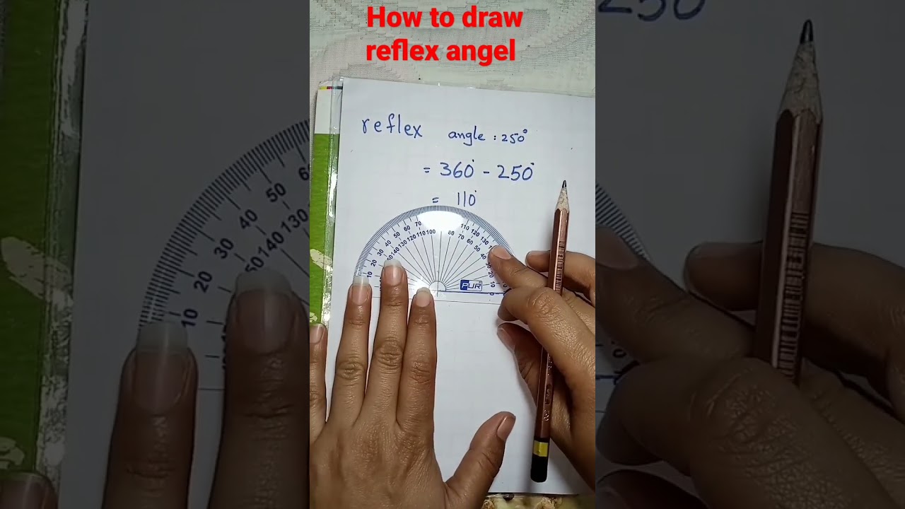 reflex angel | how to draw a reflex angel using protector