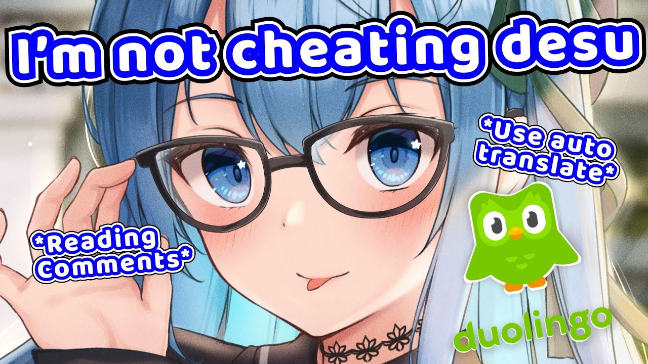 When Suisei Keeps Cheating on Duolingo【Hololive | Osekkai VA | Hoshimachi Suisei】