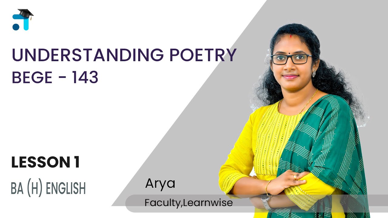 Lesson 1 (BLOCK I) | Understanding Poetry | BEGE 143 | Kerala's #1 IGNOU Coaching Platform #ignou