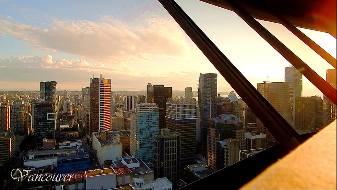 Vancouver view from Vancouver Lookout tower - British Columbia Canada