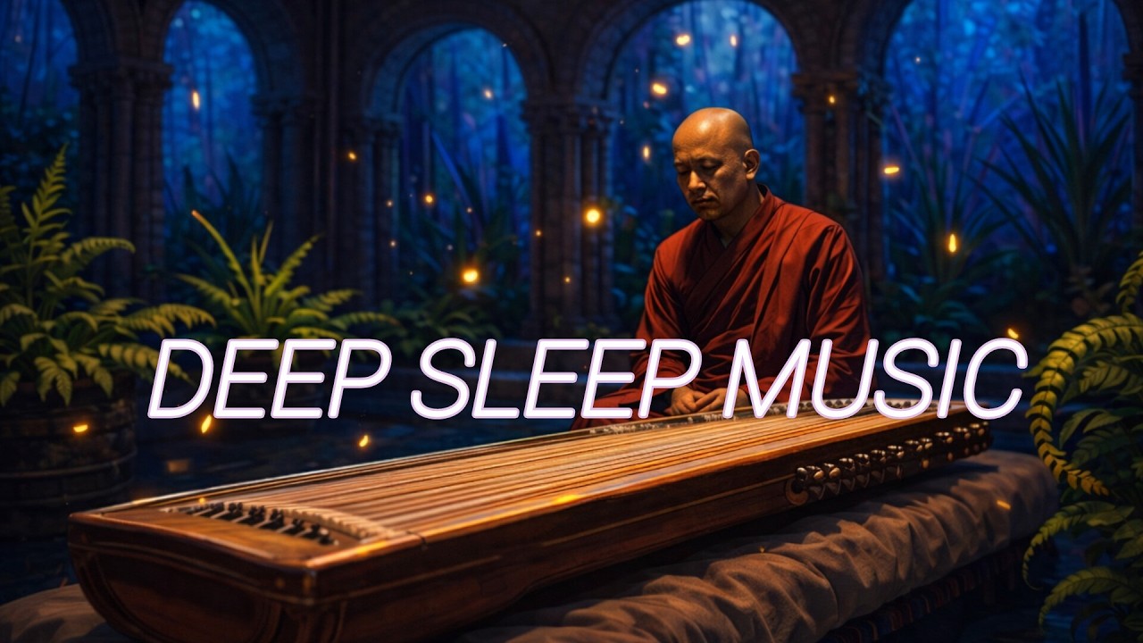 Deep Sleep indian Music Tonight 🌙 Santoor Raag Bihag for Insomnia & Digital Detox