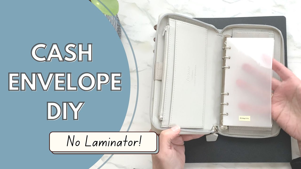 How to Make Cash Envelopes - No laminator needed | Vellum Cash Envelopes for Filofax Saffiano Wallet