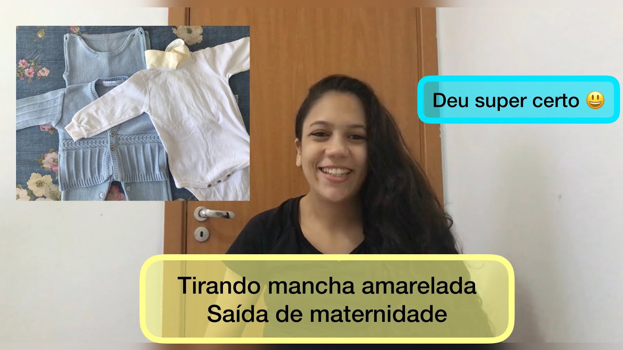 Tirando mancha amarelada de roupa de bebê || peças do enxoval do Benjamim