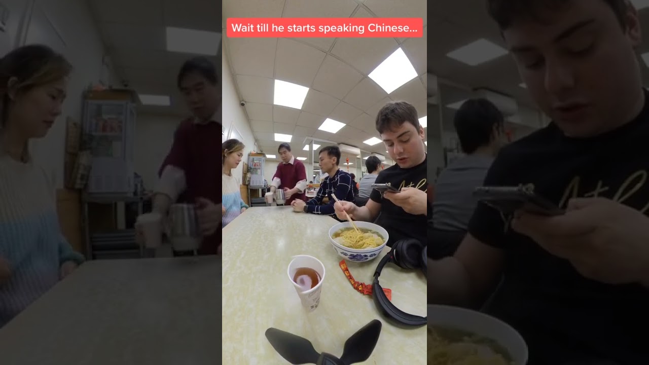 Wait for her funny reaction when the white guy busts out perfect Chinese