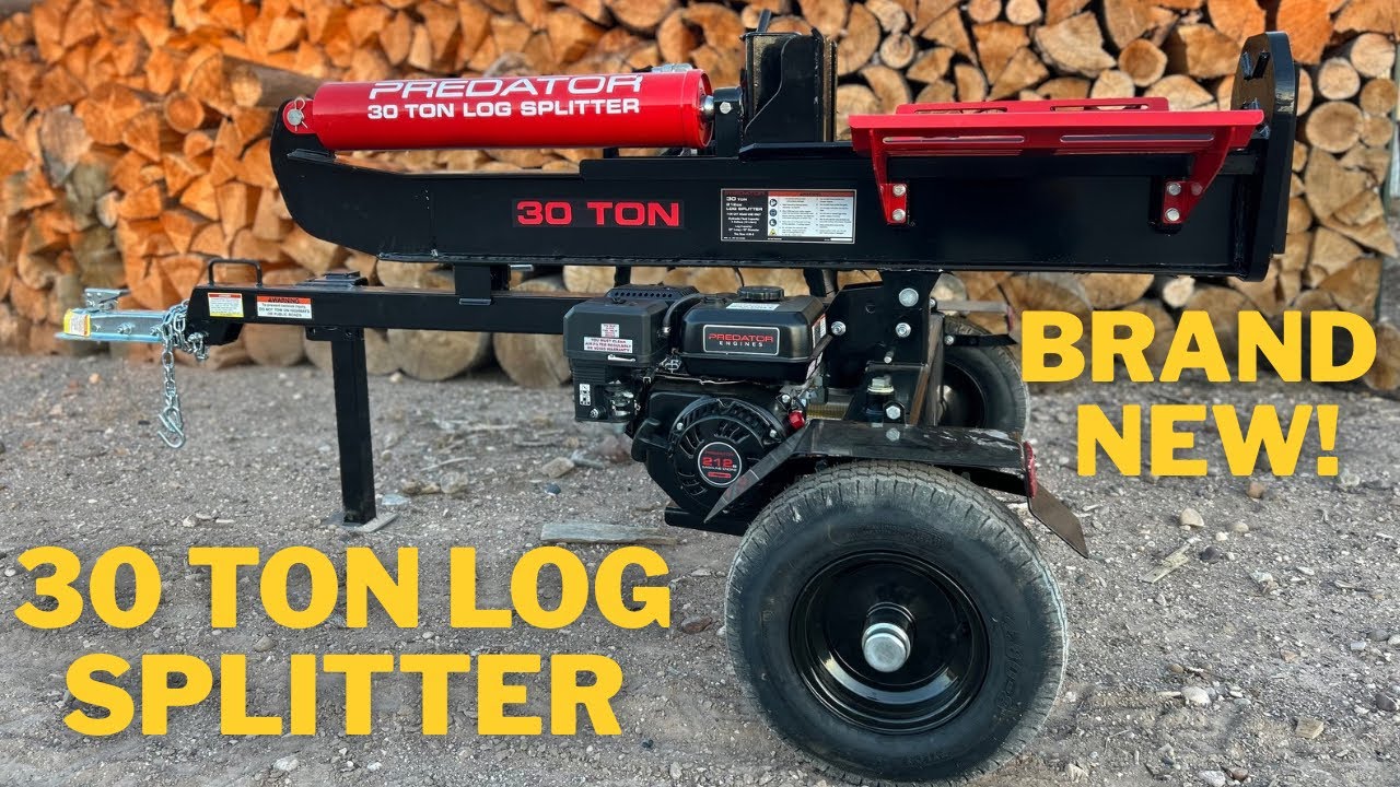 Предварительный обзор гидравлического дровокола двойного действия Harbor Freight Predator 30 тонн...