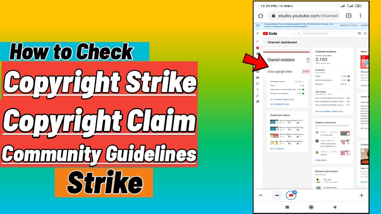 How to Check Copyright Strike Community Guidelines Strike & Copyright Claim | Urdu Hindi
