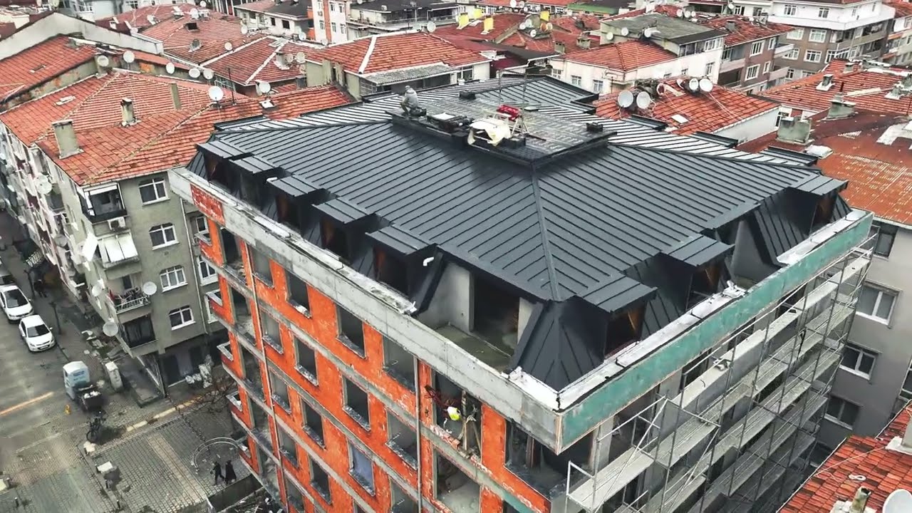 Kenet çatı kaplama Mansard çatı yapımı 