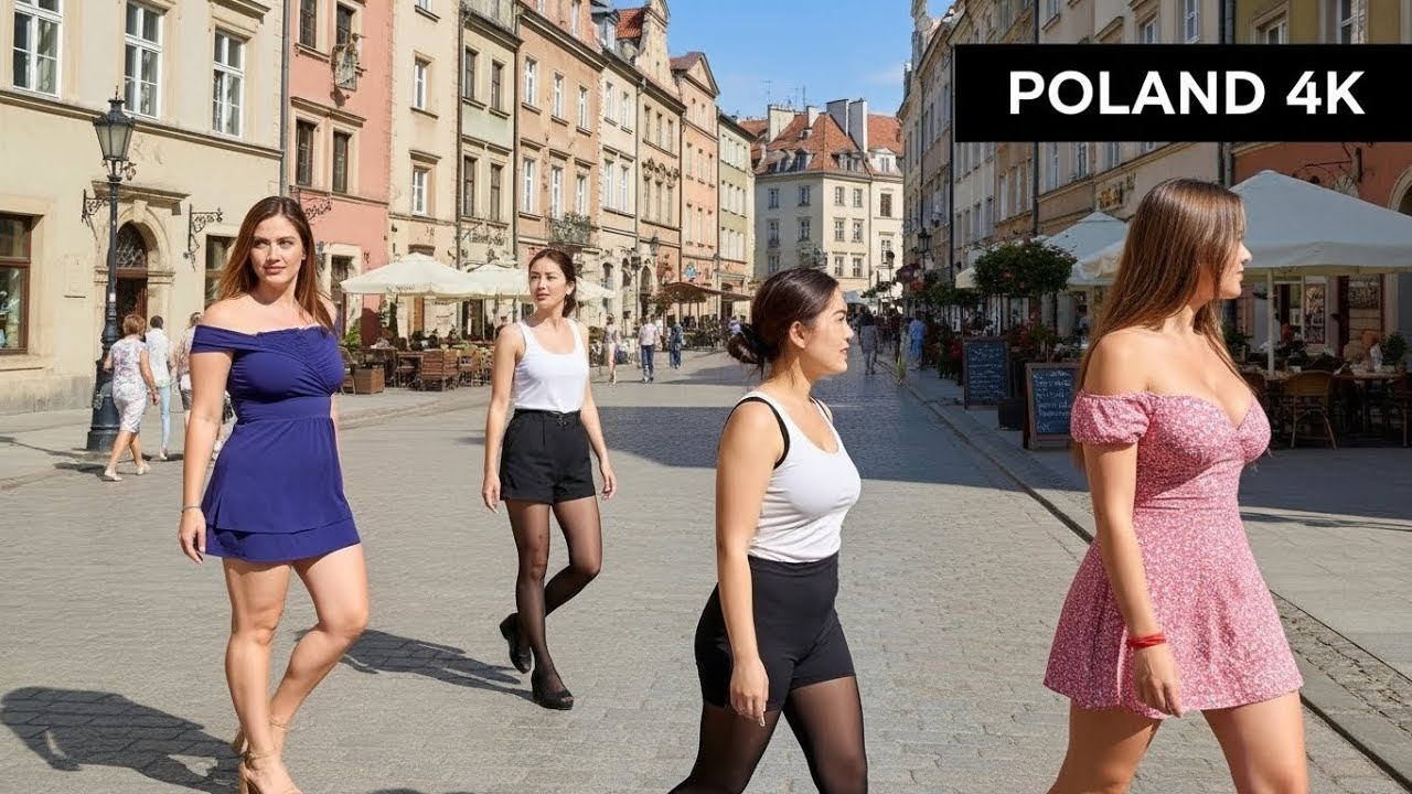 Walking Tour of Poland | 4K Ultra HD Historic Cities & Street Life