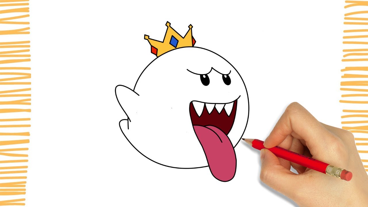 How to Draw KING BOO I MARIO