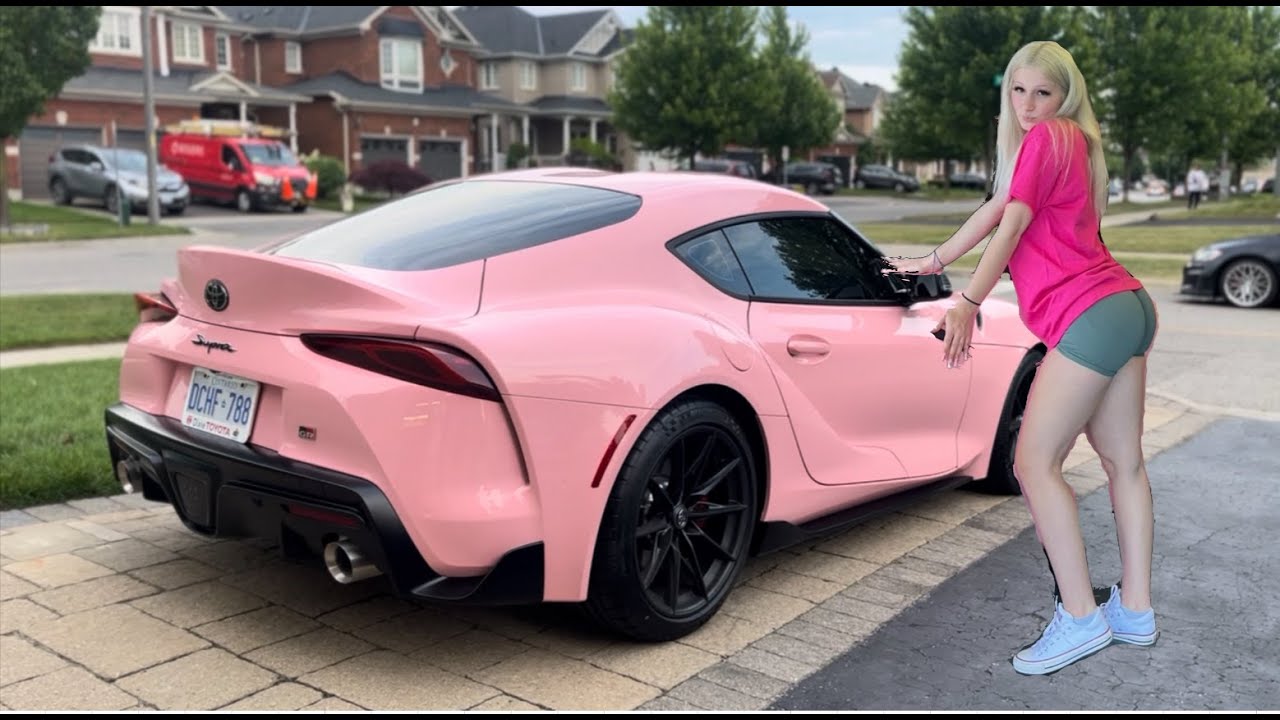 Wrapping Shayna Laliberte's Toyota Supra PINK!