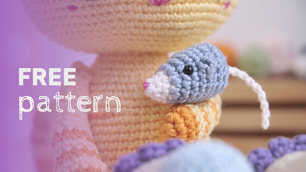 Ratinho em crochê 🐭 | Receita gratuita e completa | Amigurumi