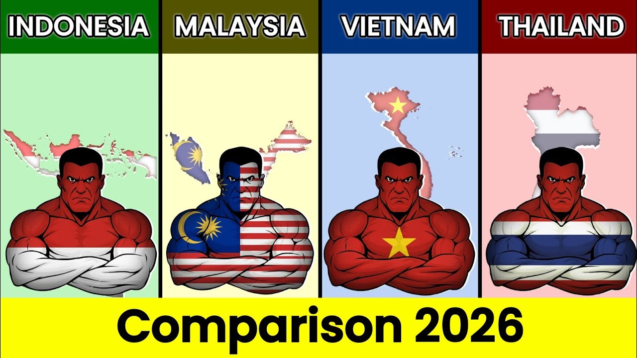 Indonesia vs Malaysia vs Vietnam vs Thailand | Country Comparison | WolfPedia