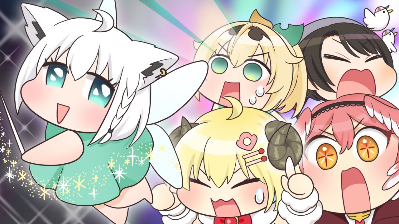 Watame, Subaru, Lui and Iroha Forced to Show Their Chuuni Special Moves by Fubuki [Hololive Anime]