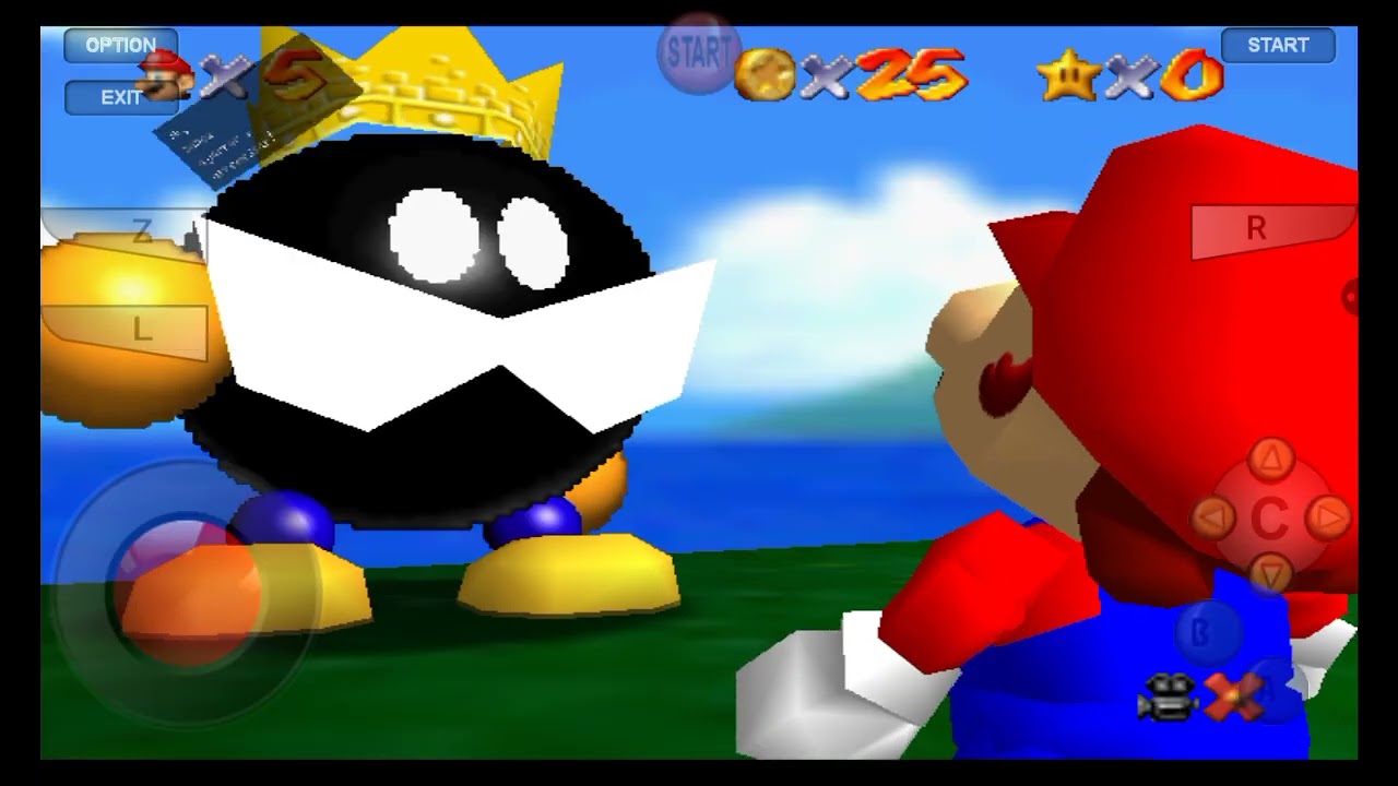 Mario 64 em pt br  enfrentando o mr.s bolotinha   apostando corrida com uma tortuguita tortuguita e👍