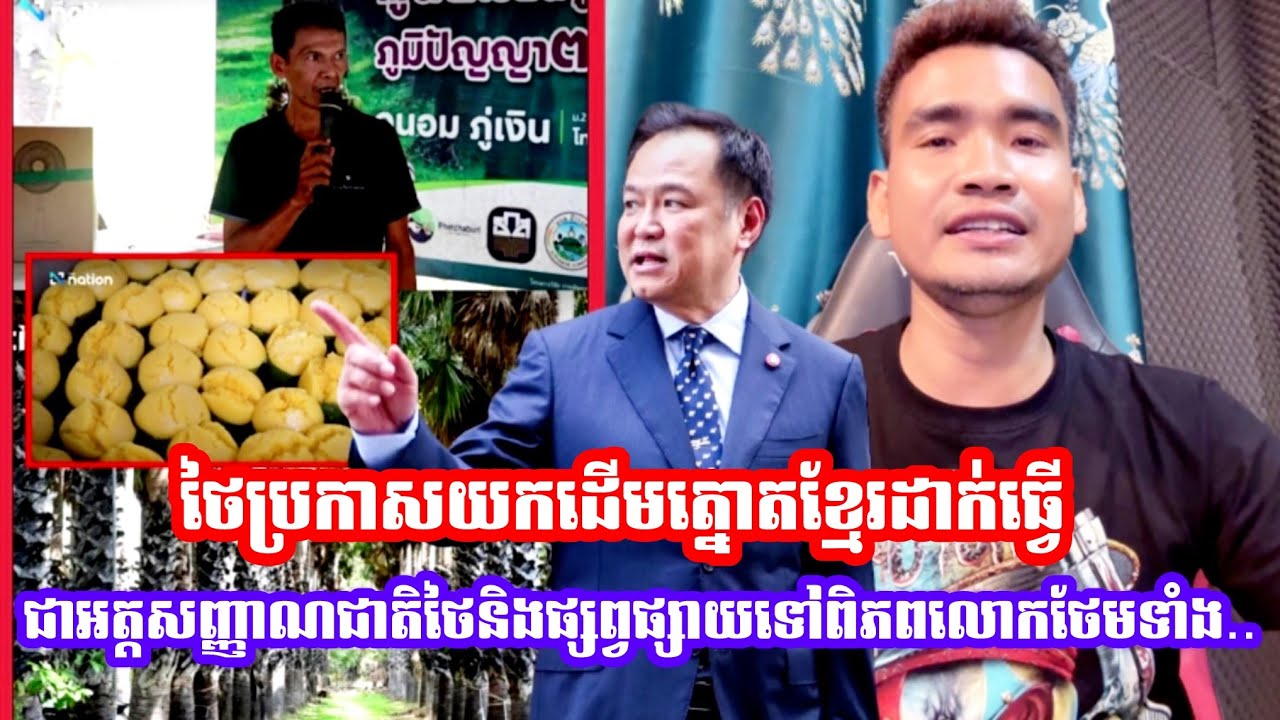 ពួជចោរស៊ែរបន្ទាន់ប្រទេសថៃប្រកាសយកដេីមត្នោតខ្មែរដាក់ធ្វេីជាអត្តសញ្ញាណជាតិថៃផ្សព្វផ្សាយទៅពិភពលោក😱