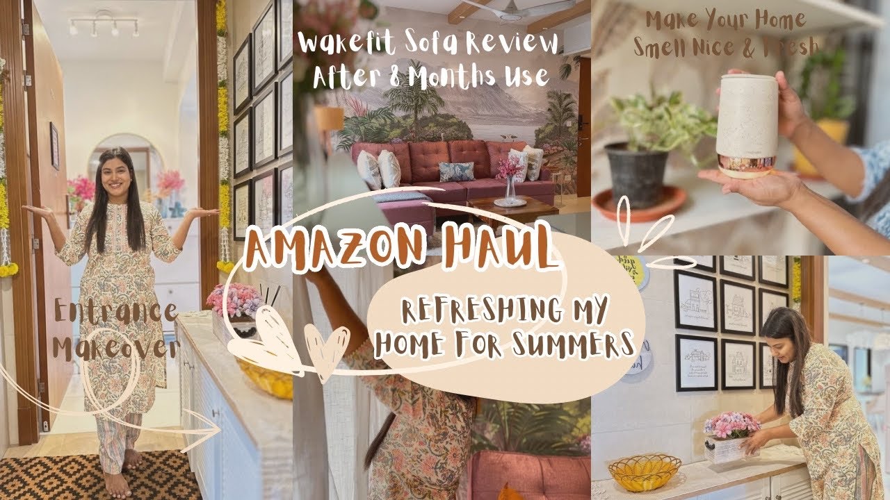 Amazon Home Decor Haul After Use Review | Refreshing My SpaceFor Summers | Wakefit Dreamer Plus Sofa