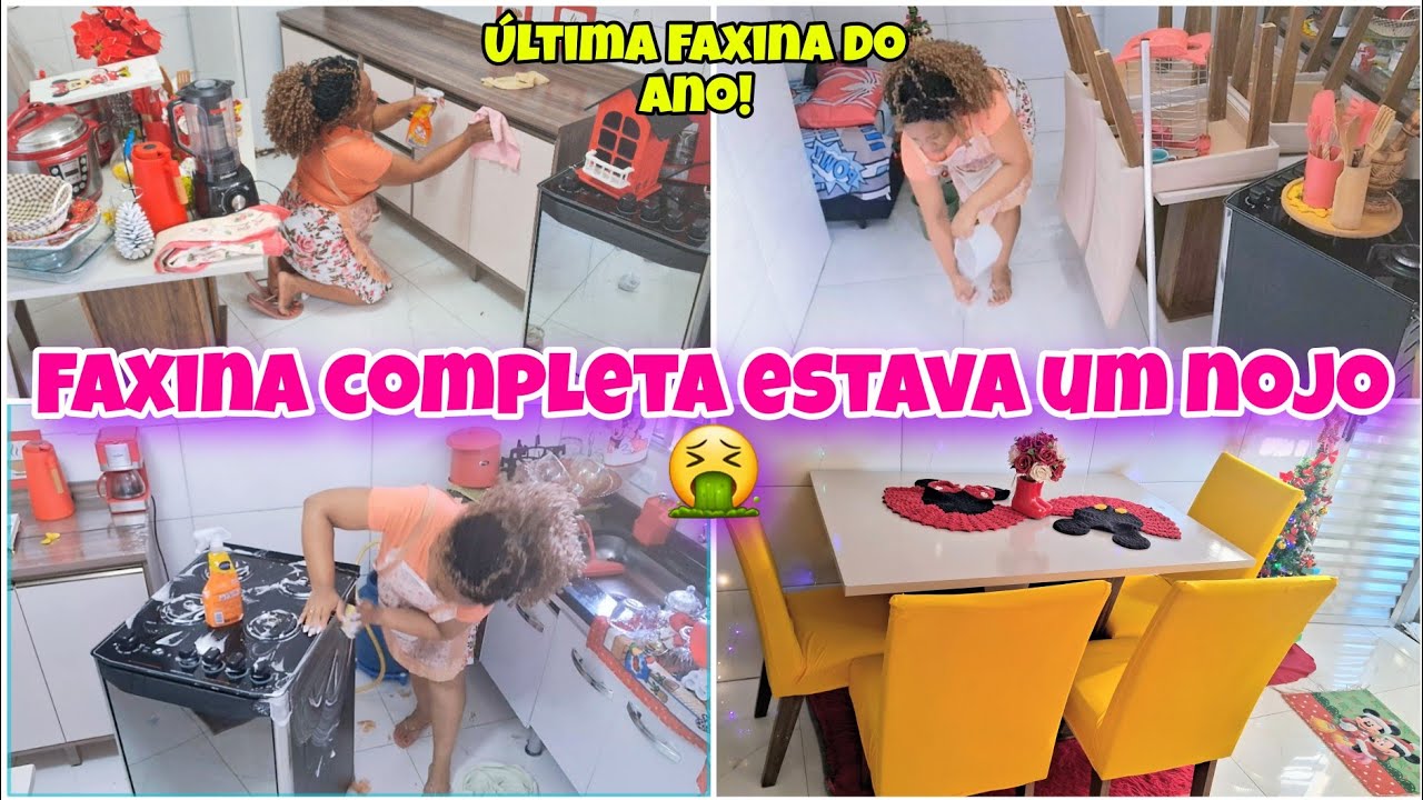 FAXINA COMPLETA PESADA Muitas HORAS de LIMPEZA  me SURPREENDI com o RESULTADO🏡.🪣🫧🪠Estava um NOJO🤮