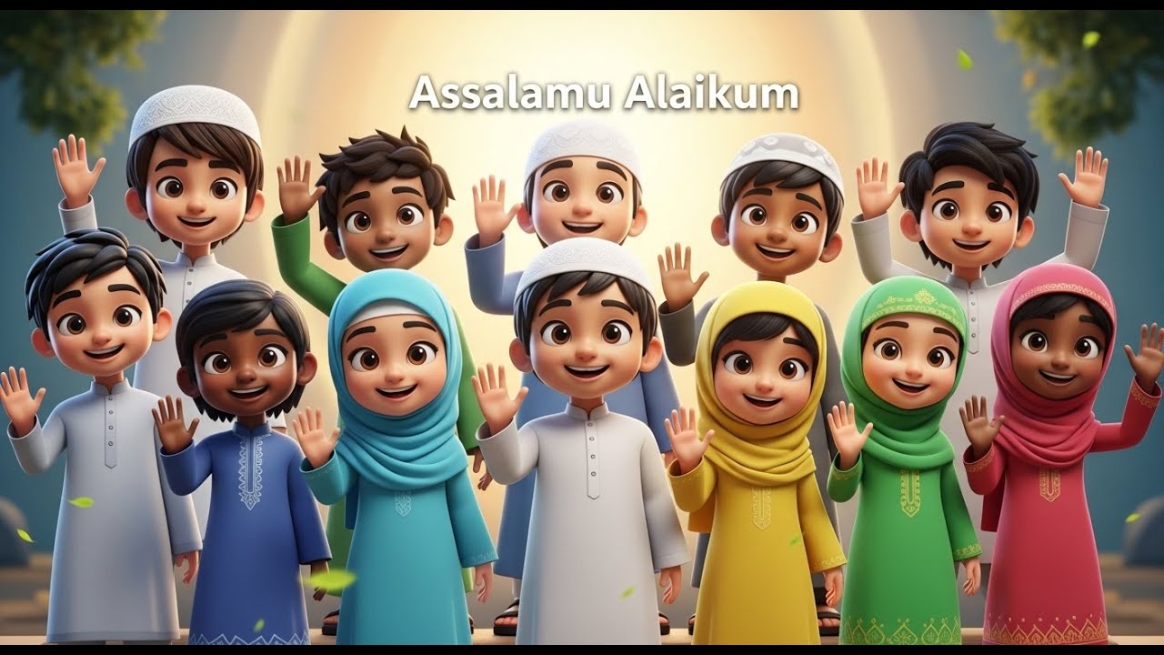 Asalamu Alaikum Kids 🤍 | Islamic Greeting Song for Children | Happy Kids