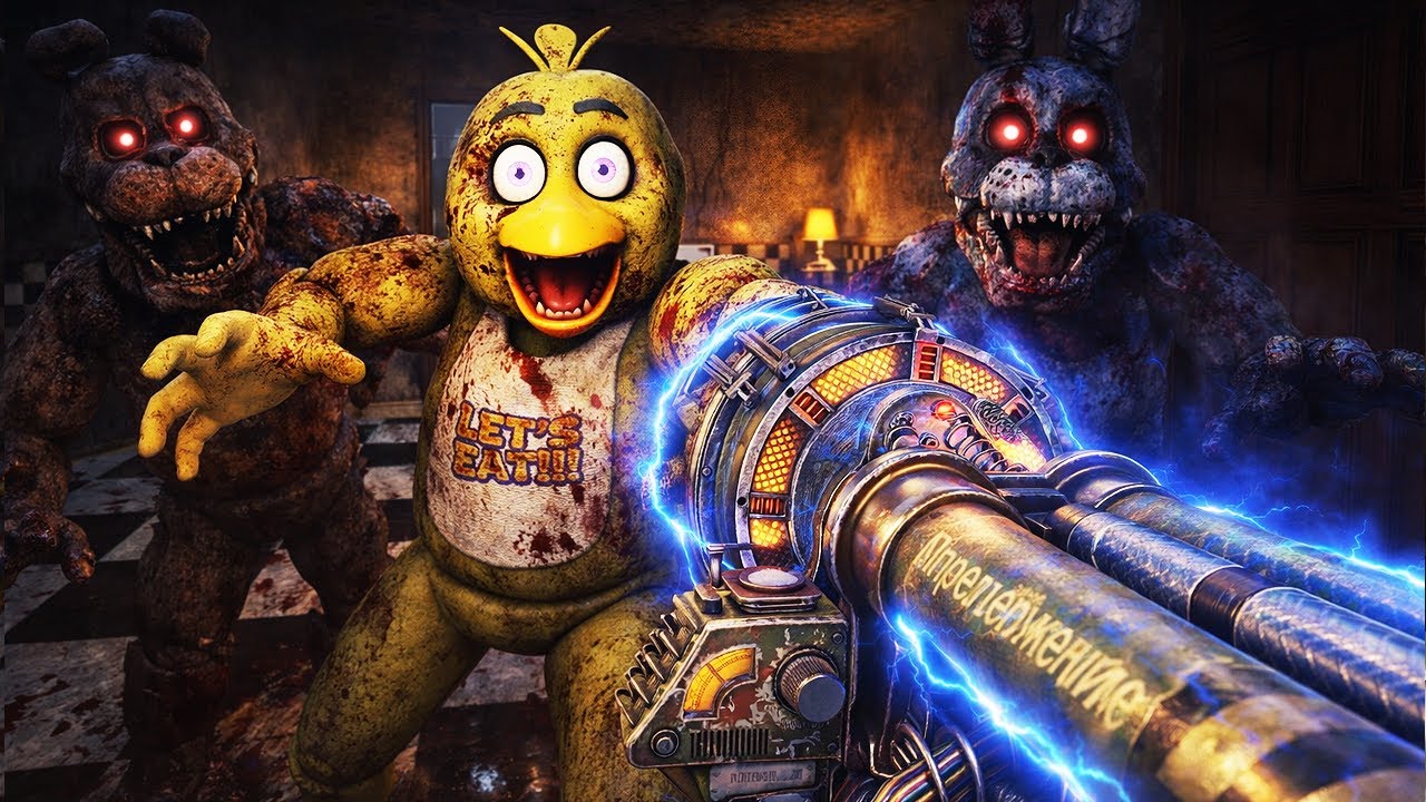 PLAYING FIVE NIGHTS AT FREDDY'S IN BLACK OPS 3 ZOMBIES UNTIL I GET JUMPSCARED