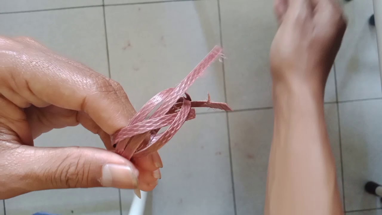 #TUTORIAL Membuat tali sapu lidi / Soh / shoh dari strapping band