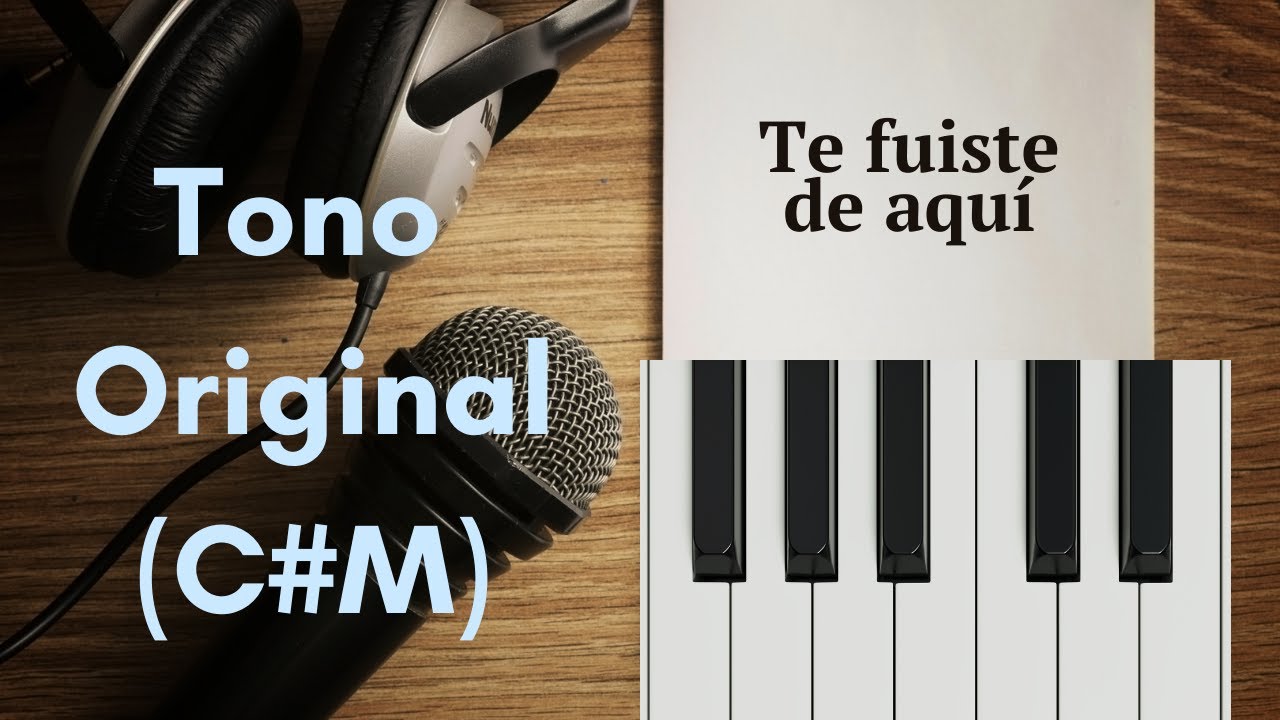 Reik - te fuiste de aquí (Tono original C#M karaoke con piano)