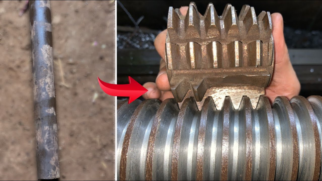 MAKING A GEAR WORM 3FT LENGTH NOT EVERY MACHINIST CAN MAKE THIS #lathe #machining