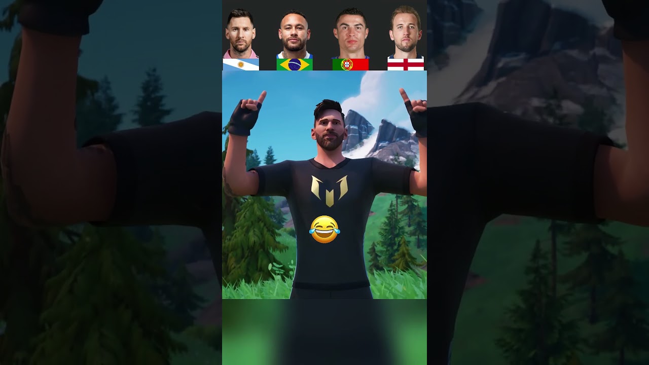 Messi VS Neymar VS Ronaldo VS Harry Kane Fortnite Challenge 🤣
