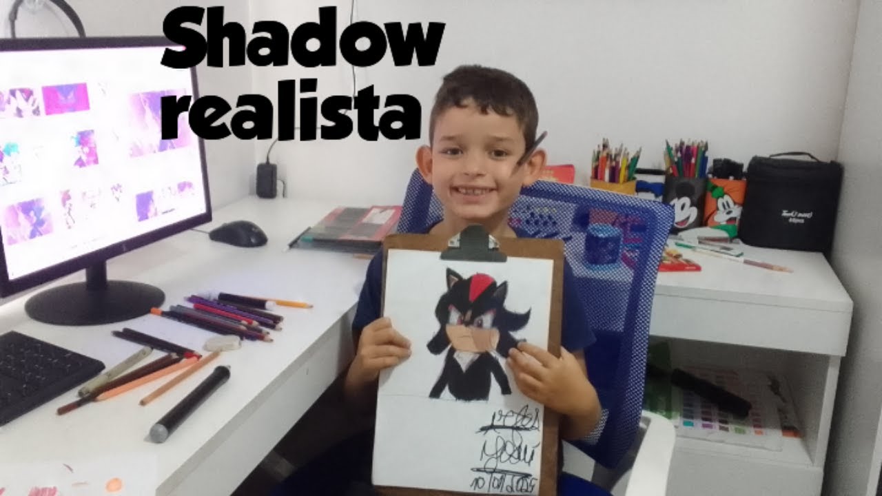 Do filme Sonic 3 l Como desenhar o Shadow realista