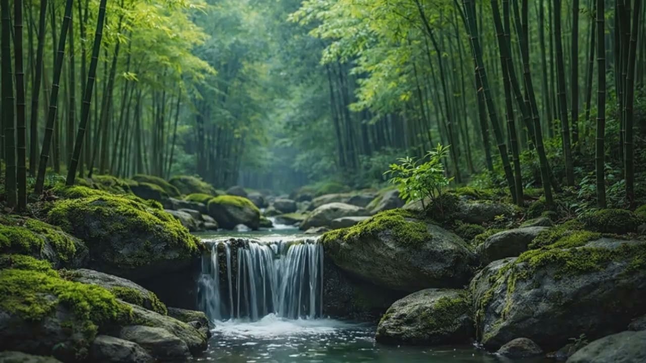 Soft Water Flow in a Quiet Forest 🌿💧 Relaxing Water Sounds