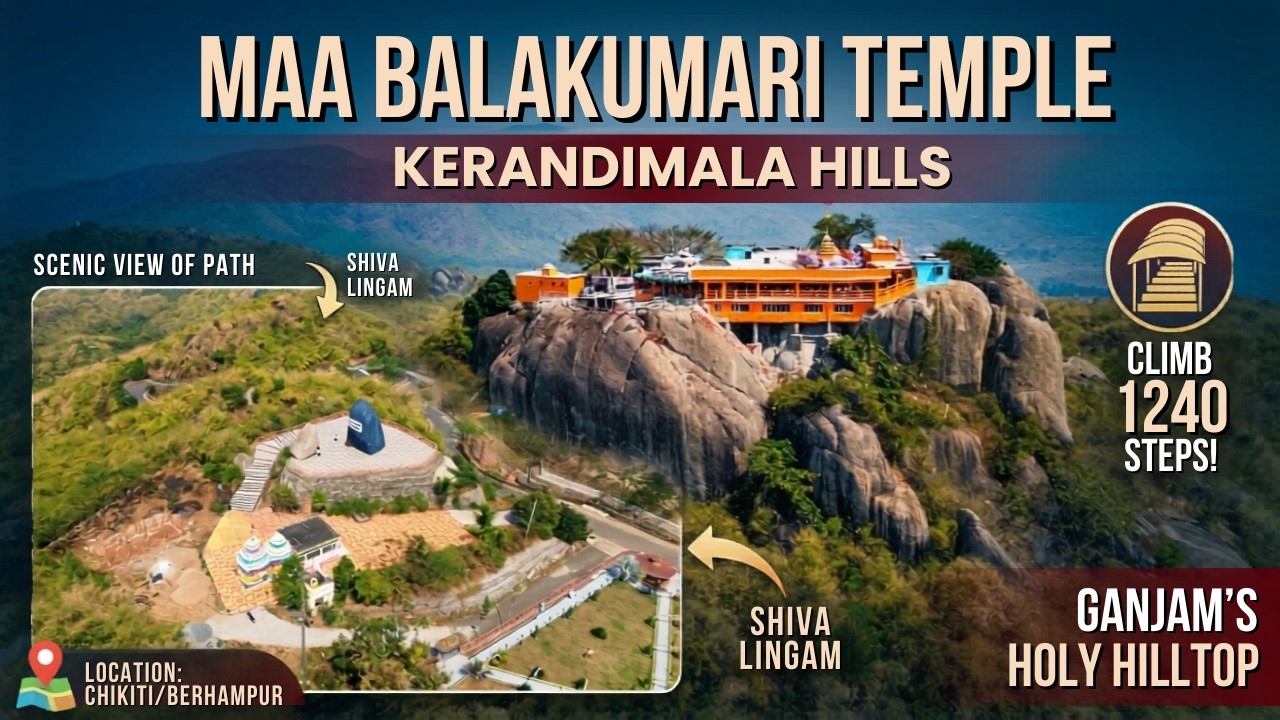 The 1240 Step Challenge! 🏔️ Maa Balakumari Temple, Ganjam | Kerandimala Hills Vlog #odiavlog