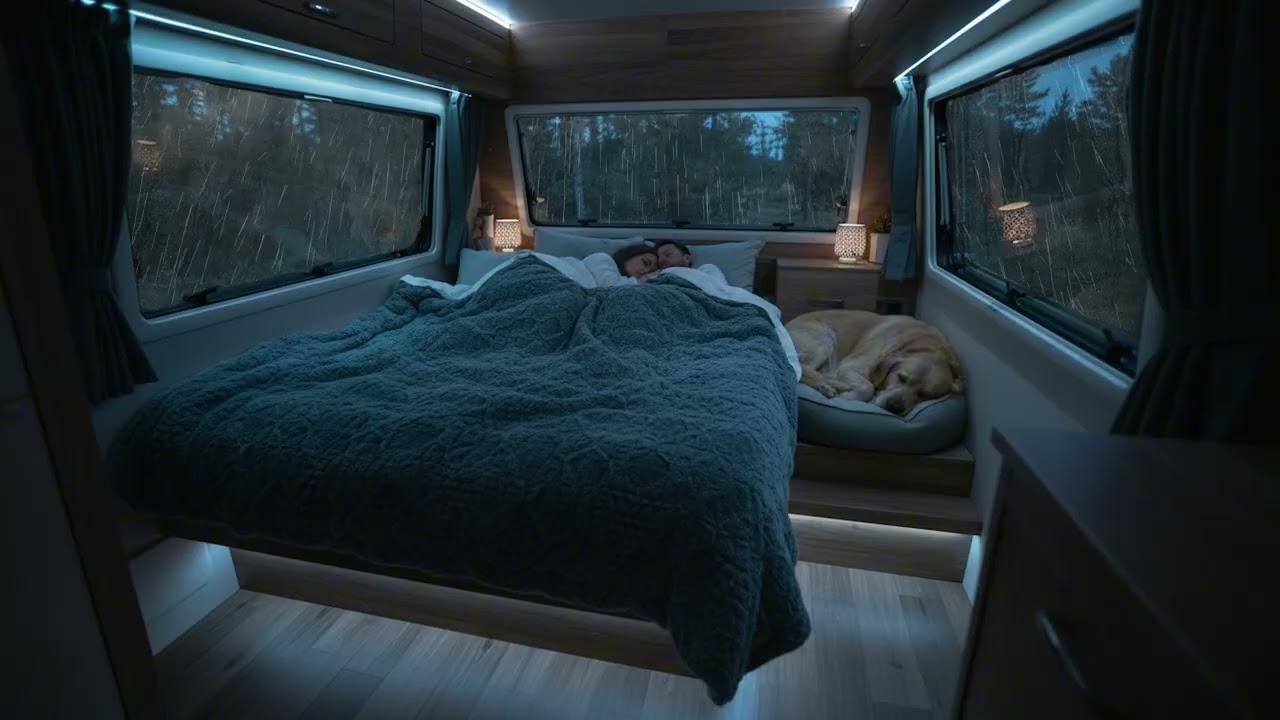 Soothing Rain in a Car 🌧️ Night Rain Sounds for Deep Sleep & Inner Calm