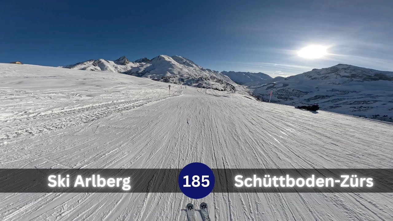 Der Weiße Ring: Piste 185 Schüttboden-Zürs (to Trittalpbahn) | Ski Arlberg | 4K Ski POV