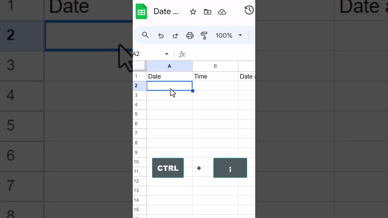 How to insert Date, Time, and Date and Timestamps in Google Spreadsheet   #excel #GoogleSheets
