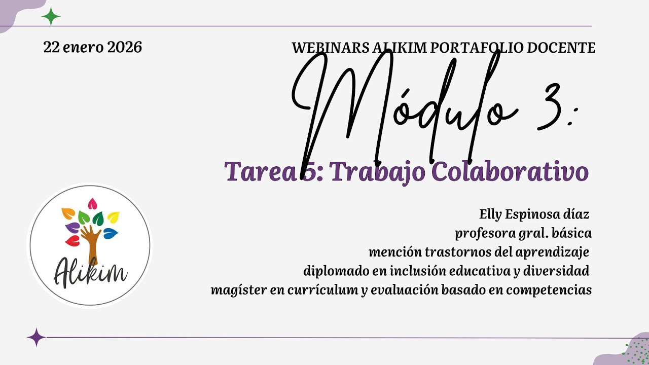 Portafolio Docente 2026: Modulo 3 (Trabajo Colaborativo)