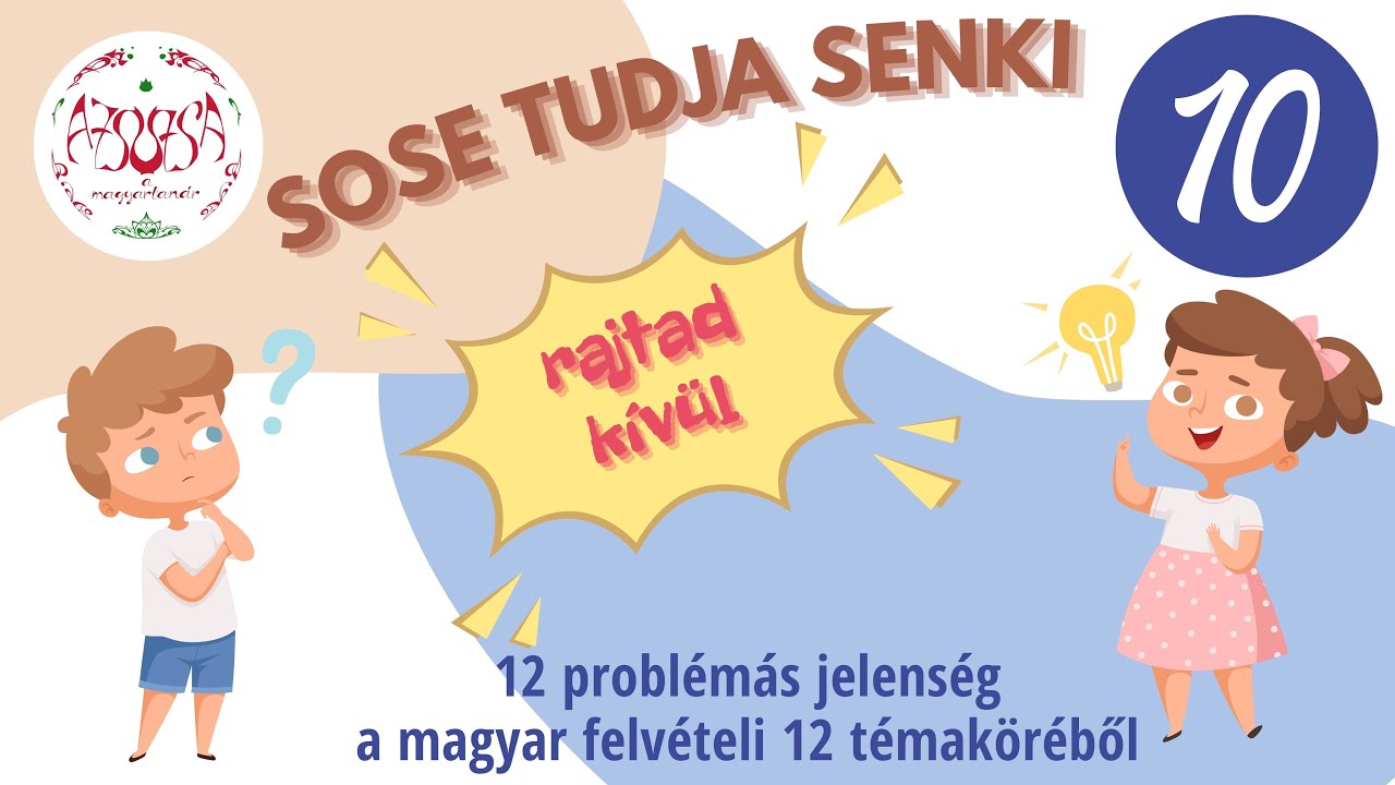 SOS magyar felvételi SOSE TUDJA SENKI-témakörök 1. sorozat 12/10. Verstan