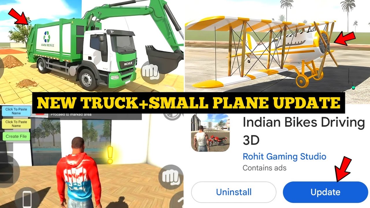 New Truck Cheat Code in Indian Bike Driving 3D 🤯🔥| New Small Plane Aagya in Update | Harsh in Game
